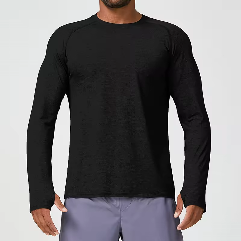 Men's Comfortable Sports Yoga Long Sleeve Training Elastic Top