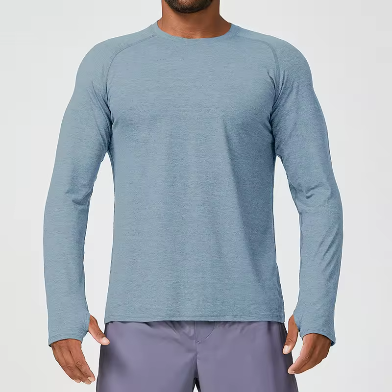 Men's Comfortable Sports Yoga Long Sleeve Training Elastic Top